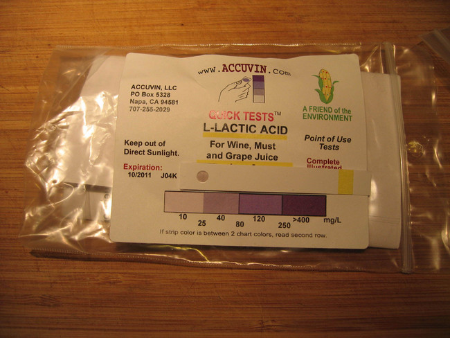 syrah lactic acid test 102509