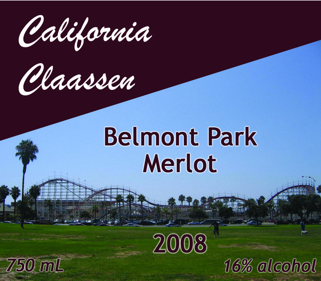 Cal Claassen Belmont park merlot 2008